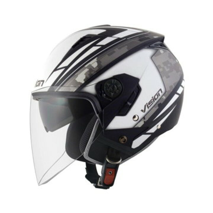 楽天市場】岡田商事 VISION ヘルメット ジェット型 VSN01MWH 