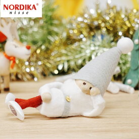 NORDIKA Nisse クリスマス人形 ひとやすみサンタ サイレントナイト 約110×110mm エストニア製 NRD120687