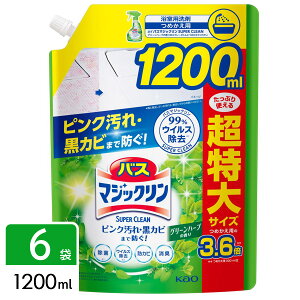 ԉ oX}WbN Cp AXv[ SUPERCLEAN O[n[u̍ lߑւ e 1200ml×6 4901301415059