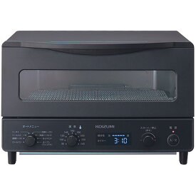 コイズミ オーブントースター 1225W 温度調節 焼き色調節 タイマー 4枚焼き ブラック KOS-1236/K