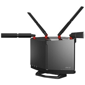 BUFFALO 無線LAN親機 WiFiルーター 11ax/ac/n/a/g/b 4803+1147Mbps WiFi6/Ipv6対応 ネット脅威ブロッカー2プレミアム搭載 チタニウムグレー WXR-6000AX12P/D