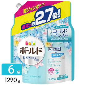 P&G 【数量限定】ボールド ジェル 洗濯洗剤 フレッシュフラワーサボンの香り 詰め替え 超ジャンボサイズ 1290g×6袋 4987176139788