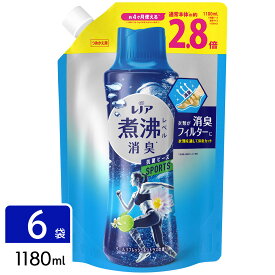 P&G レノア 超消臭 煮沸レベル消臭 抗菌ビーズ スポーツ クールリフレッシュ＆シトラス 詰め替え 超特大 1180ml×6袋 4987176179159