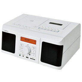 Qriom キュリオム CD/SD/USB/カセット/FMラジオ対応レコーダーボックス ＋SDプレーヤーセット QRB-35(PW)+YSDP-100(W) QZ986