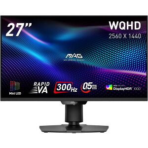 MSI Mini LEDQ[~Oj^[MAG 274QPF X30MV/27C`/WQHD/RAPID VA/300Hz/0.5ms(GTG)/HDMI2.1/DP1.4a/DisplayHDR1000/c]E/s{bg/AIrW/3Nۏ MAG-274QPF-X30MV