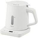 山善 温調電気ケトル 1.0L 温度調節 湯こぼれ防止 保温 空焚き防止 オートオフ機能 電気ポット ホワイト YKU-SC1210J-W