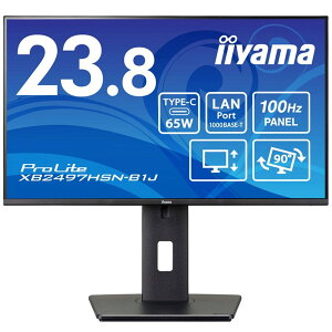 iiyama �t���f�B�X�v���C 23.8�^/1920×1080/USB Type-C HDMI DisplayPort/�u���b�N/�X�s�[�J�[����/IPS�����p�l��/���~/�X�E�B�[�x��/�s�{�b�g/�`���g/3�N�ۏ� XB2497HSN-B1J