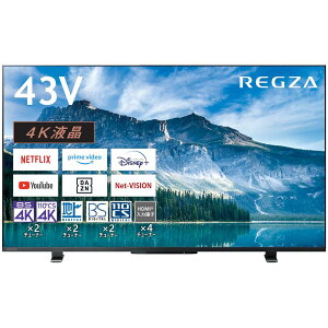 TVS REGZA yt@[rbVizREGZA(OU)M550M 43V^4Kter lbg/AirPlay2/[J[1Nۏ؁yẑ ݒuȂnz 43M550M(R)