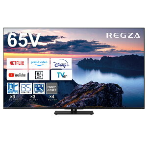 TVS REGZA yt@[rbViz REGZA (OU) 65V^ ter 4KΉ Z670N { Px YouTube AirPlay2 [J[1Nۏ؁yẑ ݒuȂnz 65Z670N(R)