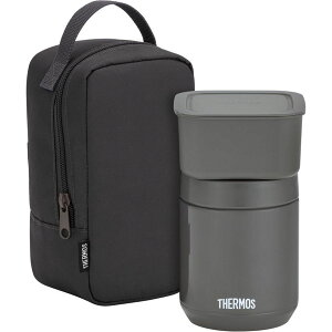 サーモス THERMOS 真空断熱スープランチセット ダークグレー 0.4L スープジャー 保存容器 ポーチ 食洗機対応 JEE-800_DGY