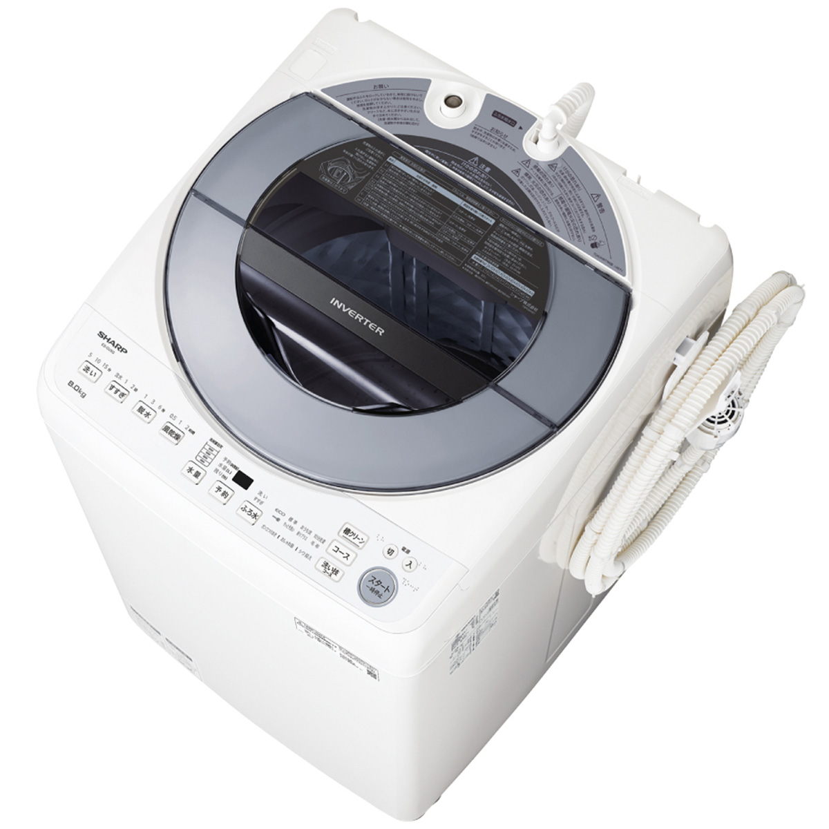 SHARP 全自動洗濯機(8kg) シルバー系 ES-GV8G-S
