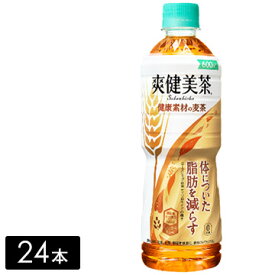 【10％OFFクーポン対象】爽健美茶 健康素材の麦茶 600mL×24本(1箱) 機能性表示食品 お茶 カフェインゼロ ペットボトル ケース売り