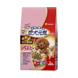 ユニチャーム 愛犬元気健康に育つ子犬用チキン・ささみ・緑黄色野菜・小魚入り2kg×4