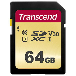 �g�����Z���h�W���p�� SDXC�J�[�h CL10 UHS-I U3 V30 MLC 64GB TS64GSDC500S
