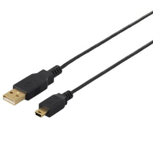 BUFFALO USB2.0�P�[�u�� (A-miniB) �X�����^�C�v 2.5m BSUAMNSM225BK