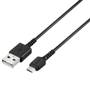 BUFFALO USB2.0 A-microB ���o�[�X�����P�[�u�� 2m �u���b�N BU2AMBS20BK