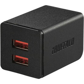 バッファロー（サプライ） 2.4A USB充電器 2ポート ブラック BSMPA2402P2BK