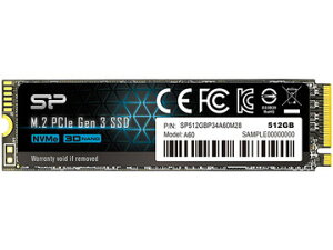 VRp[(Silicon Power) A60 M.2 Gen3 x4 type2280 512GB SSD SP512GBP34A60M28