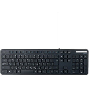 エレコム 有線キーボード/薄型/メンブレン/抗菌/フル TK-FCM108KBK