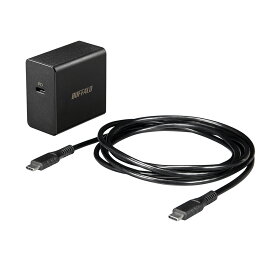BUFFALO USB電源アダプター PD45W 1ポート ケーブル付 ブラック BSACPD4500BK
