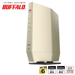 y}\JÒIz BUFFALO obt@[ LANe@ WiFi[^[ 11ax/ac/n/a/g/b 4803+1147Mbps WiFi6/Ipv6Ή lbgЃubJ[2x[VbN }bhubN/VpS[h WSR