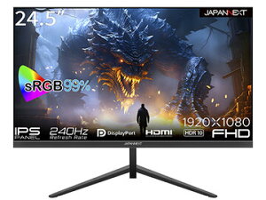 JAPANNEXT �Q�[�~���O�f�B�X�v���C 24.5�^/1920×1080/�u���b�N JN-IPS245G240FHDR