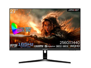 JAPANNEXT �Q�[�~���O�f�B�X�v���C 27�^/2560×1440/�u���b�N JN-27IPSG165WQHDR