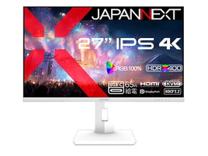 JAPANNEXT �t���f�B�X�v���C 27�^/3840×2160/�z���C�g JN-IPS27U2-HSPC6-W