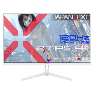 JAPANNEXT �Q�[�~���O�f�B�X�v���C 27�^/3840×2160/�z���C�g JN-i27G120U2-W