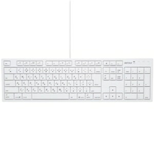 �o�b�t�@���[�i�T�v���C�j �t���L�[�{�[�h USB�ڑ� �p���^�O���t Mac���f�� �z���C�g BSKBM01WH
