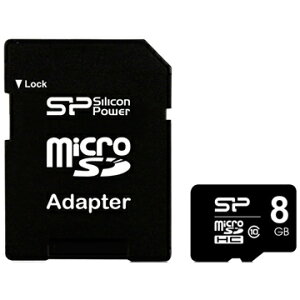 VRp[(Silicon Power) microSDHCJ[h 8GB (Class10) SDA_v^t SP008GBSTH010V10SP