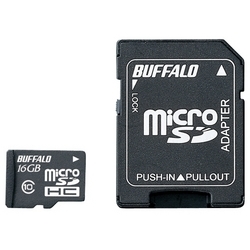 BUFFALO Class10 microSDHCカード SDアダプター 16GB RMSD-16GC10AB