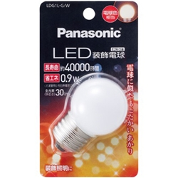 Panasonic LED装飾電球 0.9W (電球色相当) LDG1LGW