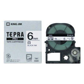 キングジム 「テプラ」PRO 白ラベル 黒字 6mm SS6K