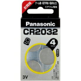 Panasonic コイン形リチウム電池 CR2032 4個パック CR-2032/4H