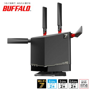 BUFFALO obt@[ AirStation LAN Wi-fi[^[ Wi-Fi7 11be/ax/ac/n/a/g/b 5764+2882+688Mbps IPV6Ή EasyMeshΉ WXR-9300BE6P/D