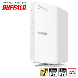 BUFFALO �o�b�t�@���[ ����LAN���[�^�[ AirStation �e�@ Wi-Fi7 11be 2882+688Mbps IPv6�Ή� ���b�V�����p�@�\ ����WI-FI �������� ���S�� �ƒ�p WSR-3600BE4P