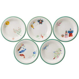 【当日発送 11時までの注文分】宮内庁御用達 香蘭社 日本製 有田焼 月ごよみ 銘々皿 5枚セット [ 化粧箱入 ] 人気 ギフト 御祝 結婚祝 出産祝 新築祝 結婚内祝 出産内祝 新築内祝 各種内祝 快気祝 粗品 景品 記念品 歳祝