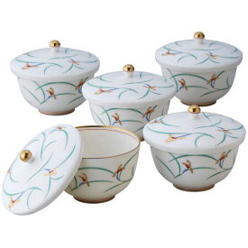 宮内庁御用達 香蘭社 日本製 有田焼 リンドフィールド 蓋付湯呑 5客セット 100ml [ 化粧箱入 ] 人気 ギフト 御祝 結婚祝 出産祝 新築祝 結婚内祝 出産内祝 新築内祝 各種内祝 快気祝 粗品 景品 記念品 歳祝