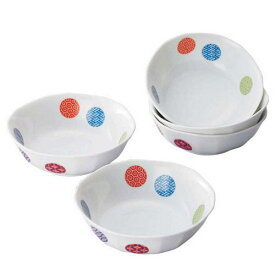 【当日発送 11時までの注文分】宮内庁御用達 香蘭社 日本製 有田焼 色絵丸紋 小鉢 5客セット [ 化粧箱入 ] 人気 ギフト 御祝 結婚祝 出産祝 新築祝 結婚内祝 出産内祝 新築内祝 各種内祝 快気祝 粗品 景品 記念品 歳祝