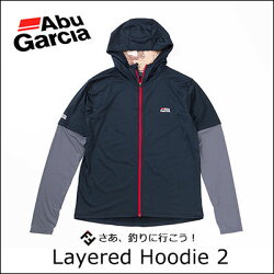 アブガルシアレイヤードフーディー2ネイビー×レッドジップ×デザートカモAbuGarciaLayeredHoodie2【メール便1枚までOK】通販フィッシング釣り具ウェアパーカー長袖重ね着ネックガード日焼け止め紫外線