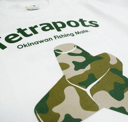 テトラポッツCAMO-T/カモホワイトTPR002TシャツTetrapotsCAMO-TWhiteTPT-002【1枚までメール便OK】通販釣り具フィッシングTシャツカモウェアウエア半袖磯釣りルアーモンパチモンゴル800高里悟