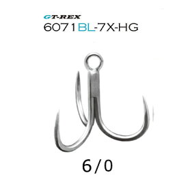 BKK フック ビーケーケー GT-REX 6071BL-7X-HG #6/0 バーブレス 4589596140445 GT・マグロ 用 トレブルフック BKK HOOK 釣り 釣具 釣り具 フィッシング ルアー フック トリプルフック バーブレス