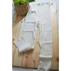 【スガノ工房】 7分丈 パンツ （ リブ ） 白綿 茶綿 オーガニックコットン 生地 女性肌着 オーガニック 有機栽培 コットン 綿 綿100％ レディース 女性 婦人 日本製 インナー アンダーウエア 下着 肌着 敏感肌 スガノ工房