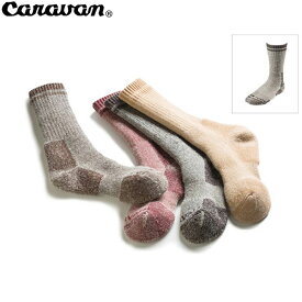CARAVAN キャラバン 靴下 ソックス メリノウール・パイルソックス 232ワイン メンズ レディース 0142003 CAR0142003232