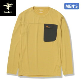 フォックスファイヤー Foxfire メンズ Tシャツ 長袖 SCプリモクルー イエロー(030) 防虫 吸汗 スコーロン UVカット FOX5215594030