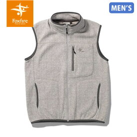 セール フォックスファイヤー Foxfire メンズ フリースベスト ウェーブフリースベスト Wave Fleece Vest 軽量 保温性 防寒 アウトドア ライトグレー T-FOX5113212021