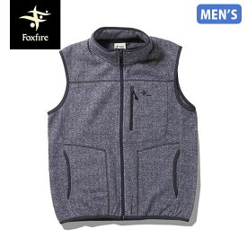 セール フォックスファイヤー Foxfire メンズ フリースベスト ウェーブフリースベスト Wave Fleece Vest 軽量 保温性 防寒 アウトドア ネイビー T-FOX5113212046