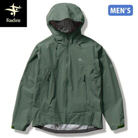 フォックスファイヤー Foxfire メンズ レインジャケット クレストクライマージャケット アッシュグリーン(246) ゴアテックス 防水透湿 軽量 FOX7411032246