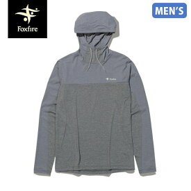 セール フォックスファイヤー Foxfire SCハイブリッドDSフーディ SC Hybrid DS Hoody メンズ フーディ パーカー スコーロン 防虫 吸汗速乾 UVカット キャンプ アウトドア おしゃれ グレー T-FOX5215282020